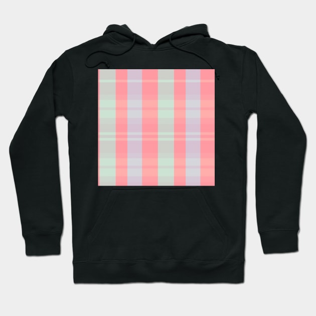 Pastel Aesthetic Evander 1 Hand Drawn Textured Plaid Pattern Hoodie by GenAumonier